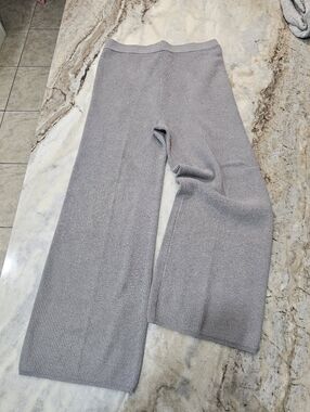 Isabel Maternity Knit Lounge Pants Women’s Sz XS Gray Over Belly Wide Leg